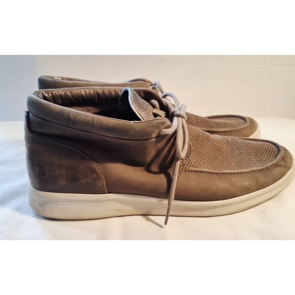 UGG Mens Size 13 Brown Perforated Leather Chukka Boots Comfortable - Picture 10 of 12